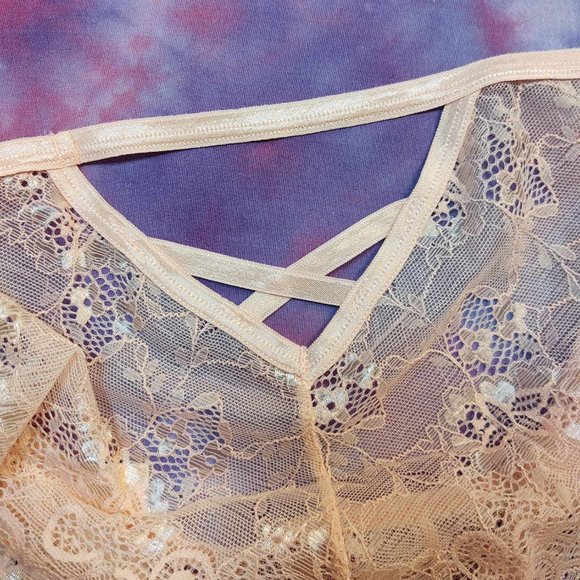 NWT Peach Corset Topped Lace Booty Short Cheeky Panties: M - Picture 5 of 5